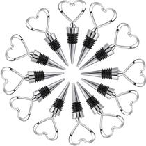 Tampas para garrafas de vinho WAYTOSUC Lovely Heart Silver 24 unidades Tampas para garrafas de vinho WAYTOSUC Lovely Heart Silver 24 unidades