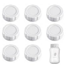 Tampas para Mamadeira Dotshnk 8 Peças Antivazamento Brancas 6 x 6 x 2 cm