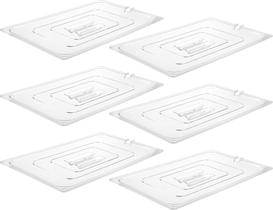 Tampas para panelas de alimentos CURTA em policarbonato NSF de tamanho completo, pacote com 6