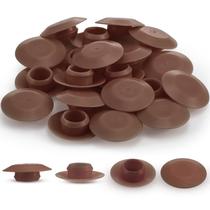 Tampas para Parafusos de Soleira de Porta Pelopy 32 Peças Marrom Furo de 3/8"