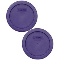 Tampas plásticas de reposição para armazenamento de alimentos Pyrex 7202-PC, roxo ameixa, de 1 xícara 2 unidades fabricadas nos EUA Tampas plásticas de reposição para armazenamento de alimentos Pyrex 7202-PC, roxo ameixa, de 1 xícara 2 unidades fabricadas nos EUA