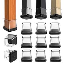 Tampas quadradas de silicone Furniture Leg Sliders GIFUNK 28 unidades