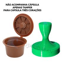 Tamper Socador Cápsula Três Corações Reutilizável Café Verde - Designjean