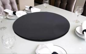 Tampo Centro De Mesa Giratório P/ Sala Jantar Redondo 60cm Preto