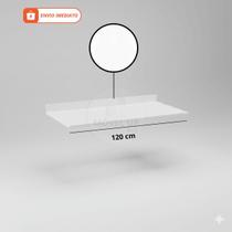 Tampo De Cozinha Branco Com Vista 120 cm Para Balcão de Pia Armário Gabinete Cooktop Em Madeira Resistente Compacto Tampo De Cozinha Branco Com Vista 120 cm Para Balcão de Pia Armário Gabinete Cooktop Em Madeira Resistente Compacto