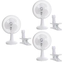 Tampo de mesa conversível Clip e ventilador Clip Genesis de 6 polegadas branco