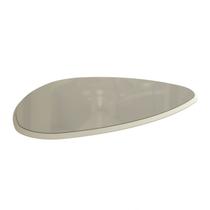 Tampo de Mesa de Jantar Triangular Com Vidro 135x105 Off Withe