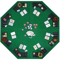 Tampo de mesa de poker EVIEUN 48 dobrável para 8 jogadores com bolsa de transporte Tampo de mesa de poker EVIEUN 48 dobrável para 8 jogadores com bolsa de transporte