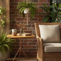 Tampo de Mesa Lateral 30cm x 15mm Redonda Pinus Clear Madeira Maciça Cor Nozes Envernizado