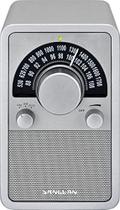 Tampo de mesa Radio Sangean WR-15SR AM/FM de madeira prateado