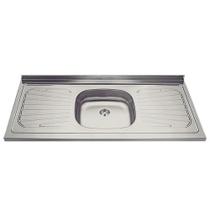 Tampo de Pia 120cm Aço Inox Tramontina Tampo de Pia 120cm Aço Inox Tramontina