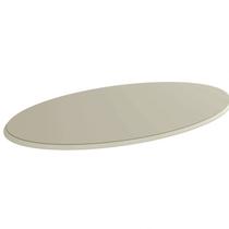 Tampo de Vidro/MDF Oval para Mesa de Jantar até 6 Lugares 180x105cm Branco/Off Withe