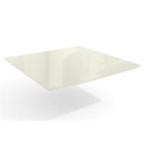 Tampo Mesa Sala de Jantar Madeirado c/Vidro TA28 105x105cm Freijó/Off White - Kappesberg