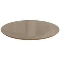 Tampo Mesa Sala de Jantar Madeirado c/ Vidro TA43 Redondo 105cm Freijo/Bronze - Kappesberg