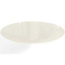 Tampo Mesa Sala de Jantar Madeirado c/Vidro TA43 Redondo 105cm Off White - Kappesberg