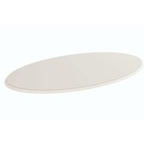 Tampo Mesa Sala de Jantar Madeirado c/Vidro TA61 Redondo 105X180cm Off White c/ Vidro Off White - Kappesberg