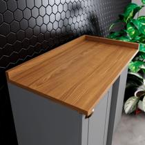 Tampo para Balcão Canto Reto 94cm Emilly Espresso Móveis Marrom/Nature Tampo para Balcão Canto Reto 94cm Emilly Espresso Móveis Marrom/Nature