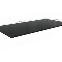 Tampo para Mesa de Jantar 2000x1000 de Madeira com Vidro Preto/Fosco