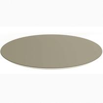 Tampo para Mesa de Jantar Redondo com Vidro 100% MDF Branco Sala de Jantar Premium 120cm