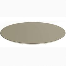 Tampo para Mesa de Jantar Redondo com Vidro 100% MDF Branco Sala de Jantar Premium 120cm Off White
