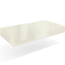 Tampo para Mesa de Jantar Retangular 120x80cm em Vidro e MDF Off White Kappesberg Tampo para Mesa de Jantar Retangular 120x80cm em Vidro e MDF Off White Kappesberg