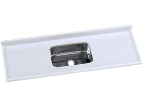 Tampo para Pia de Cozinha Rorato Mármore Sintético com Cuba em Inox 150x55cm Tampo para Pia de Cozinha Rorato Mármore Sintético com Cuba em Inox 150x55cm