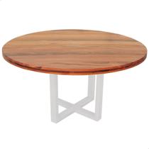 Tampo Redondo De Madeira Maciça Cozinha Para Mesa Jantar 160 cm Tampo Redondo De Madeira Maciça Cozinha Para Mesa Jantar 160 cm