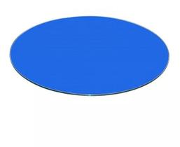 Tampo redondo de vidro temperado azul para mesa 1m