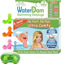 Tampões de ouvido de natação WaterDam A-Series Ultra Comfy Waterproof