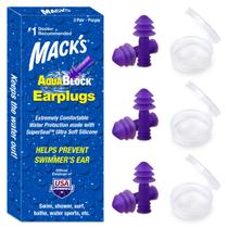 Tampões de Ouvido Mack's AquaBlock Comfort - À Prova D'Água - Roxos Tampões de Ouvido Mack's AquaBlock Comfort - À Prova D'Água - Roxos