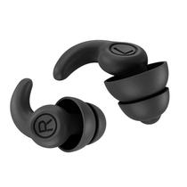 Tampões de ouvido no ouvido tapetes de ruído cancelando pontas de ouvido de silicone Protetor hear - Preto