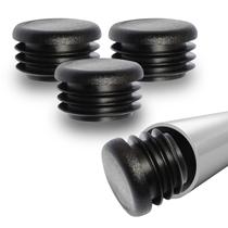 Tampões de plástico Prescott Plastics 38,1 mm redondos pretos, pacote com 4 Tampões de plástico Prescott Plastics 38,1 mm redondos pretos, pacote com 4