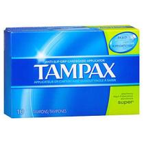 Tampões Tampax com aplicador lavável Super Absorvência 10 cada da Tampax (pacote com 6)