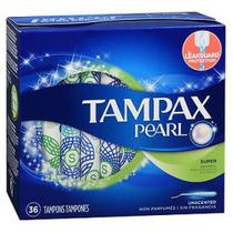 Tampões Tampax Pearl com aplicadores de plástico Super Unscented 36 cada um por Tampax