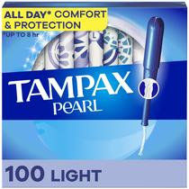 Tampões Tampax Pearl Light Absorbency, sem perfume, 100 unidades