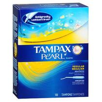 Tampões Tampax Pearl Sem Aplicador - Pacote com 18 Unidades