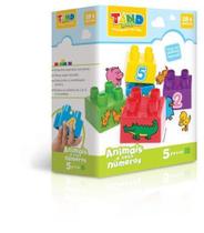 Tand baby - animais e seus números - 5 peças - Toyster