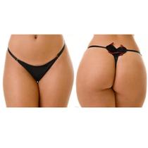 Tanga Diabinha - Micro fibra e Coração bordado em pelúcia - Sexshop