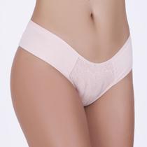 Tanga Dupla Renda Nude em Algodão Egípcio Tanga Dupla Renda Nude em Algodão Egípcio