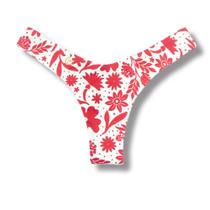 Tanga Eva Scarlet Biquíni Estampado Semi Fio Asa Delta Aviador Dupla Face Azul Reversível