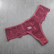Tanga Fio com Renda Cor:VinhoTamanho:G Tanga Fio com Renda Cor:VinhoTamanho:G