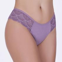 Tanga Lateral Renda Satim em Algodão Egípcio Tanga Lateral Renda Satim em Algodão Egípcio