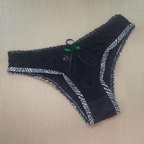 Tanga Letícia Cor:Preto/Viéz zebraTamanho:GG