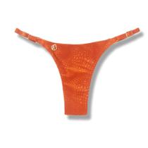 Tanga Mia Crocô Sunset Biquíni Laranja Semi Fio Tira Fina Regulável Marquinha de Fita Tecido Texturizado Semibrilho Tanga Mia Crocô Sunset Biquíni Laranja Semi Fio Tira Fina Regulável Marquinha de Fita Tecido Texturizado Semibrilho
