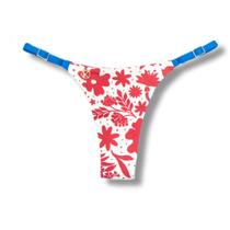 Tanga Mia Scarlet Biquíni Estampado Semi Fio Tira Fina Regulável Marquinha de Fita Detalhe Azul Tanga Mia Scarlet Biquíni Estampado Semi Fio Tira Fina Regulável Marquinha de Fita Detalhe Azul