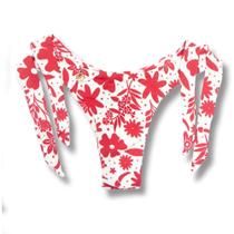 Tanga Mora Scarlet Biquíni Estampado Fio Duplo Empina Bumbum Amarração Lateral Larga Detalhe Interno Azul