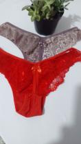 Tanga só renda com abertura frontal