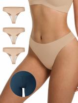 Tangas de algodão LUCKMEEY para mulheres No Show Workout