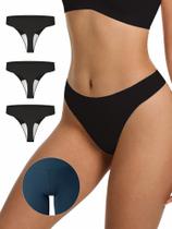 Tangas de algodão LUCKMEEY para mulheres No Show Workout