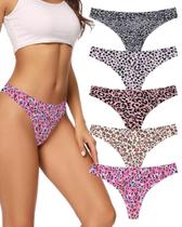 Tangas femininas sem costura Voenxe, tanga feminina que não aparece, calcinha invisível, respirável e confortável, sem costura, tanga feminina macia e larga, calcinha legging para mulher, pacote com 5 Tangas femininas sem costura Voenxe, tanga feminina que não aparece, calcinha invisível, respirável e confortável, sem costura, tanga feminina macia e larga, calcinha legging para mulher, pacote com 5